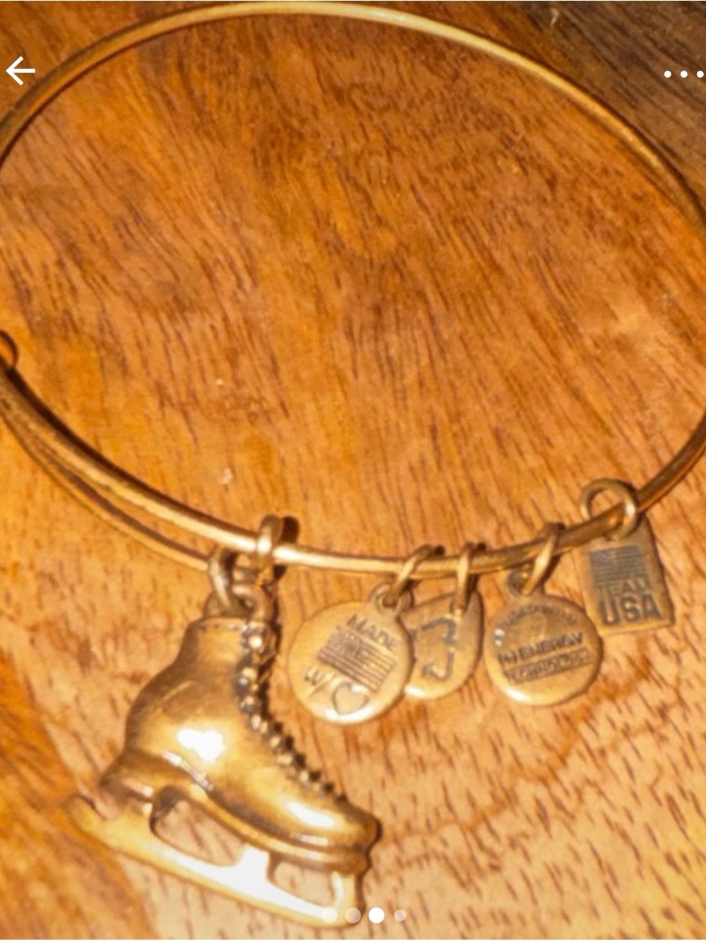 Bracelet with ice skate charm